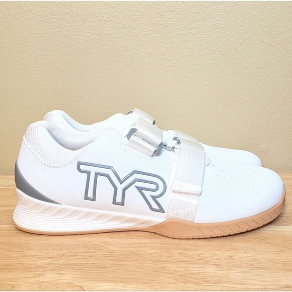 TYR L-1 Lifter Weightlifting Shoes White Grey Gum Men's Size 11.5 Women's 13 - Picture 1 of 7
